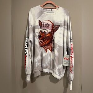 NWT 2021 The Laundry Room x Coors Light Beer Wolf Jumper Sweatshirt-L